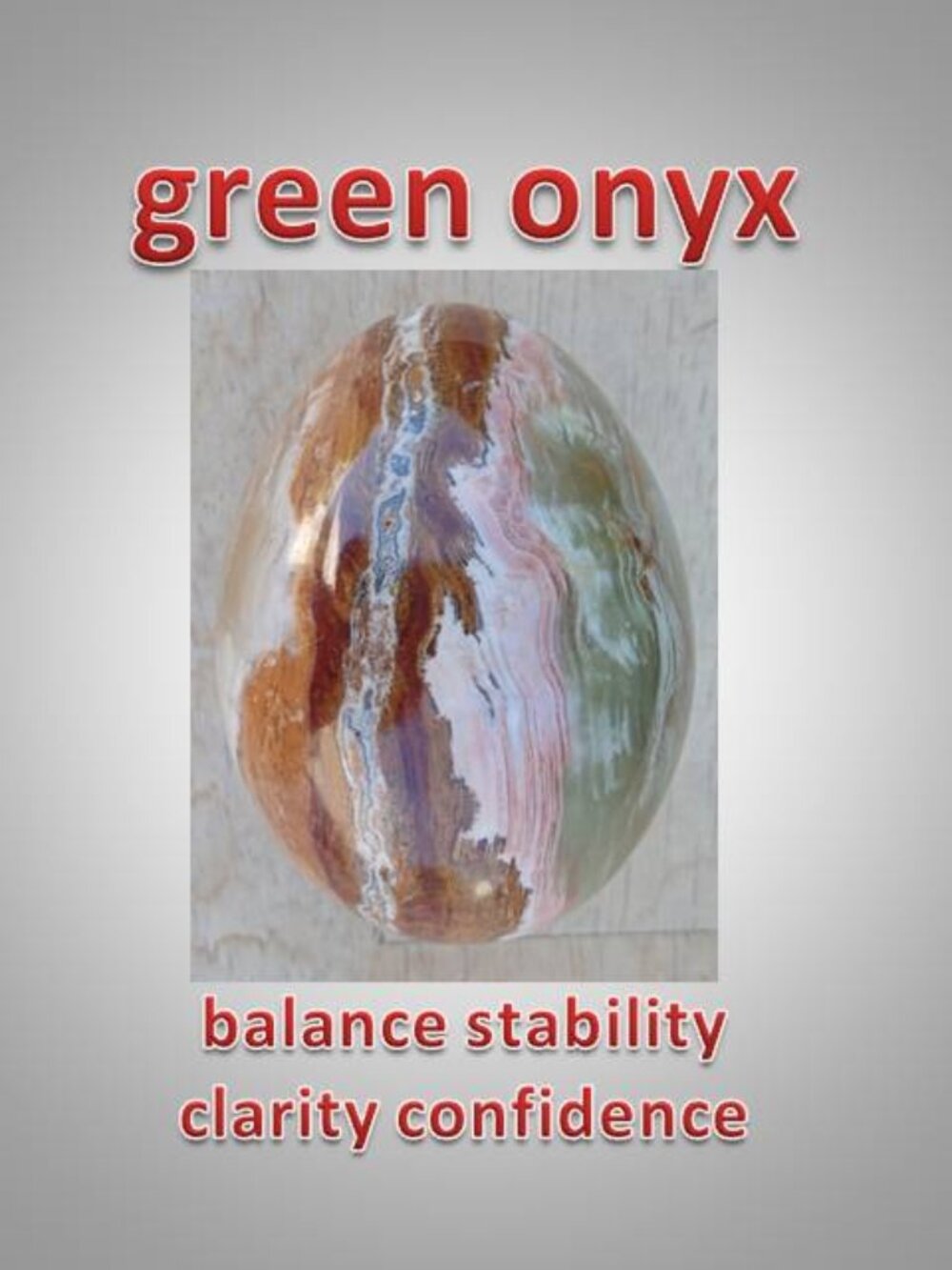 green onyx Egg crystal rock stone Balance Clarity